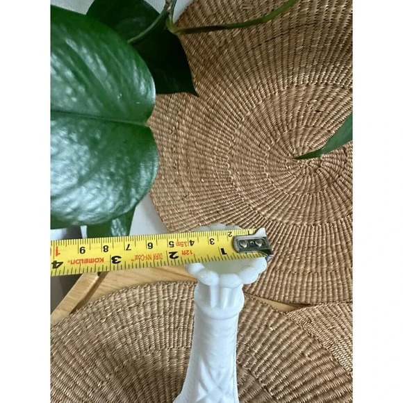 VINTAGE Milk Glass 9" tall Bud Vase Diamond Textured Embossed Vase, Mid-Century - Picture 5 of 7